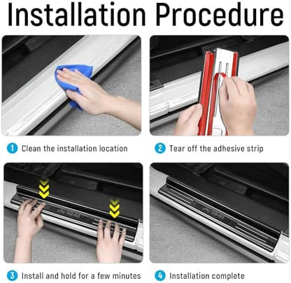 ZZEQYG 2 Pcs Stainless Steel Door Sill Protector Compatible - Image 6