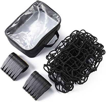 CZC AUTO 22"x38" Black Latex Bungee Cargo Net Strech to 44"x76" - Image 6