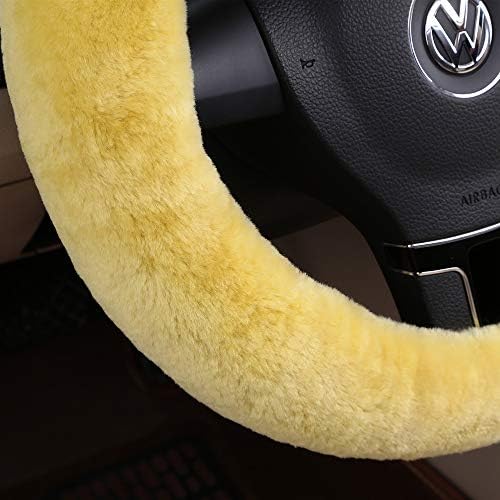 OGLAND Fuzzy Sheepskin Car Steering Wheel Cover - Image 2