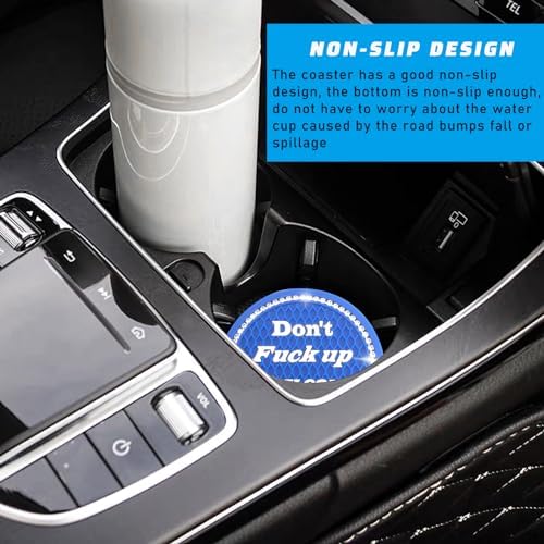 4 PCS Bling Car Cup Coaster, 2.75 Inch Anti-Slip Cup Holder Insert Coasters - Image 6