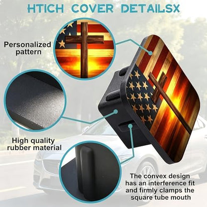 Trailer Hitch Cover American Flag - Image 3