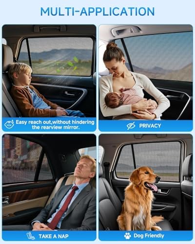 Car Window Shades for Ford Explorer, UV & Heat Blocker, Privacy Protection for - Image 6