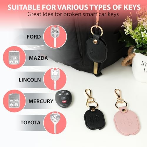 Leather Remote Key Fob Sleeve for Broken Car Key Loop Replacement - Image 5