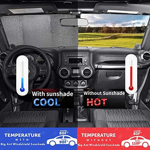 Big Ant Windshield Sun Shade UV Rays Sun Visor Shade, Auto Front Windshield - Image 3