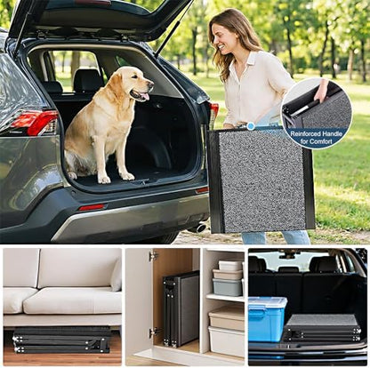 Dog Ramp for Cars 71"Long x 20"Wide SUV & Trucks, Non-Slip Surface Aluminum Pet - Image 4