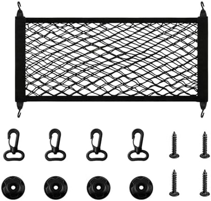 Car Rear Cargo Net, Adjustable Elastic Trunk Storage Net by Unknown