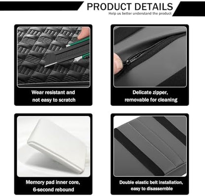 Car Armrest Cushion, 12.2"x8.3" Memory Foam Console Pad - Image 5