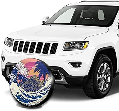 Siski Waves Spare Tire Cover Wheel Protectors Weatherproof Universal - Image 4