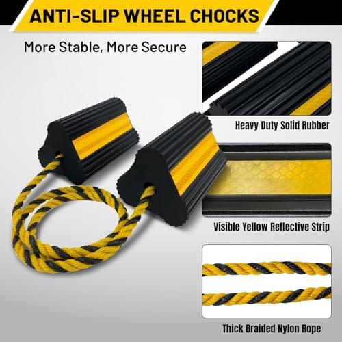 ROBLOCK Wheel Chocks for RV Trailer Camper Truck Car Aircraft, Versatile Heavy - Image 4