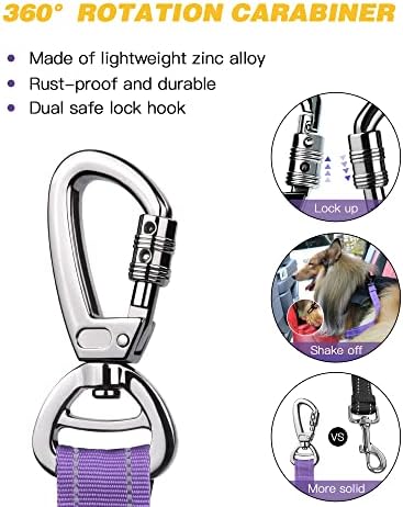 AUBELL Dog Seat Belt for Car, Updated 3-in-1 Bungee Dog Car Harness - Image 4
