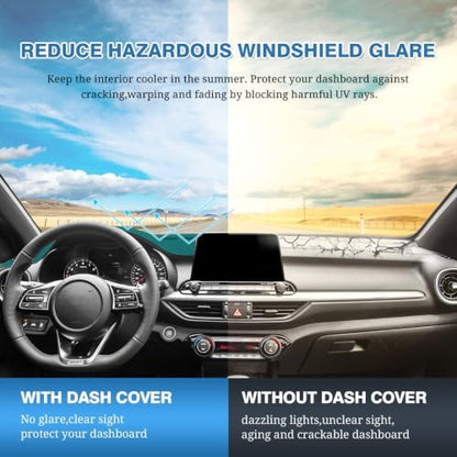 FIILINES Dash Cover for 2019-2024 Kia Forte K3 Accessories, Dashboard Mat - Image 6