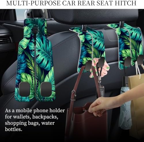 PU Leather Car Seat Hook, Storage Headrest Hanger, Cute Car Backseat Organizer - Image 3