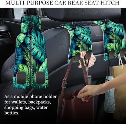 PU Leather Car Seat Hook, Storage Headrest Hanger, Cute Car Backseat Organizer - Image 3