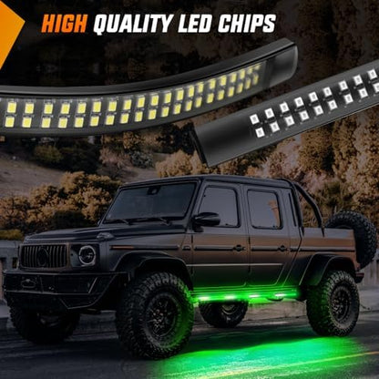 Nilight 2PCS 70 Inch Running Board LED Lights Strip Green White - Image 7