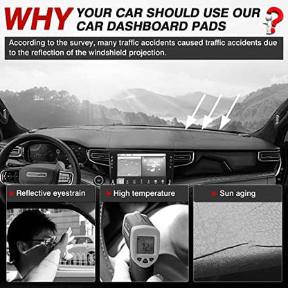Autorder Dashboard Cover Mat for 2022-2024 Jeep Grand Wagoneer WS Accessories - Image 2
