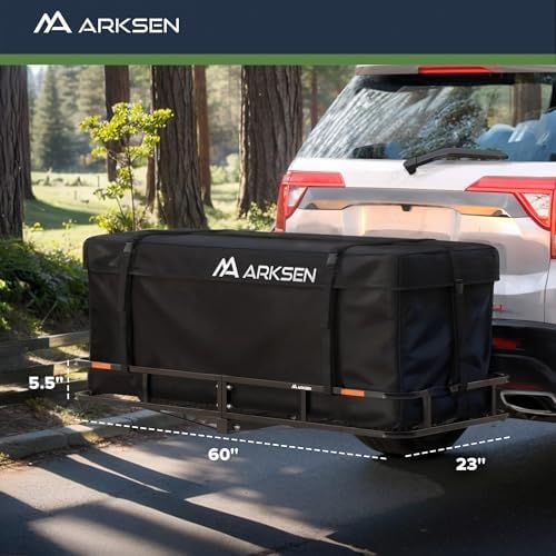 ARKSEN 60" x 23" x 5.5" Hitch Cargo Carrier, 500 Lbs Capacity Luggage Rack - Image 4