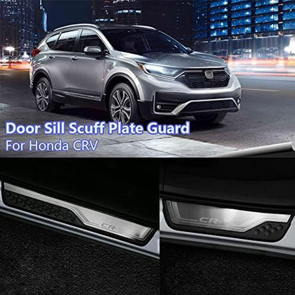 4Pcs Stainless Steel Car Door Sill Scuff Plate Guard Sills - Image 2