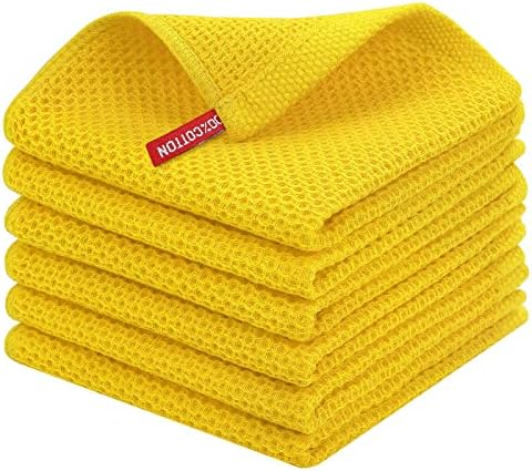 Homaxy 100% Cotton Waffle Weave Kitchen Dish Cloths 6-Pack by Homaxy