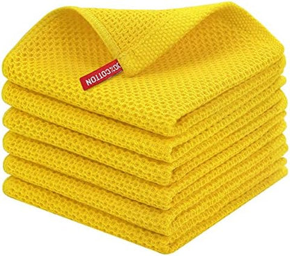 Homaxy 100% Cotton Waffle Weave Kitchen Dish Cloths 6-Pack by Homaxy