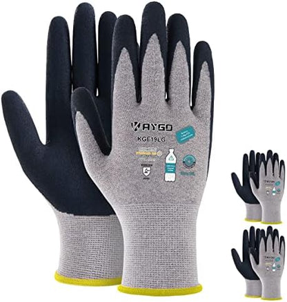 KAYGO Women's Work Gloves, Sandy Latex Grip, Breathable by KAYGO