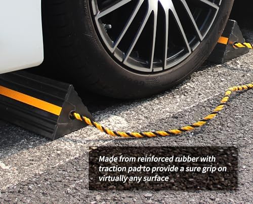 MaxxHaul 50019 Heavy Duty 3-Sided Rubber Wheel Chock - Image 4