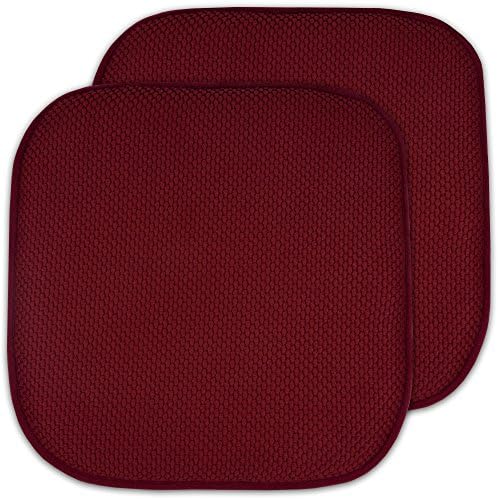 2 Pack Memory Foam Honeycomb Nonslip Back 16" x 16" Chair/Seat Cushion Pad by SweetHomeCollection