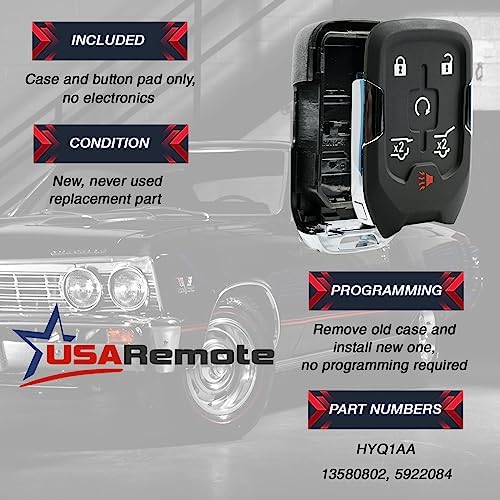 Key Fob Shell Case Replacement for 2014-2017 Chevy Tahoe Suburban GMC Yukon - Image 4