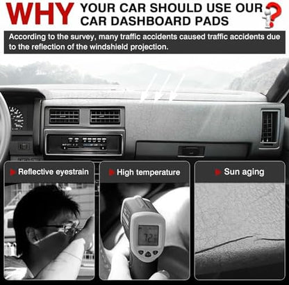 Autorder Dashboard Cover Mat for 1986-1993 Nissan Pathfinder D21 Accessories - Image 2