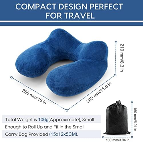 Inflatable Travel Pillow for Airplane Inflatable Neck Pillow for Traveling - Image 6
