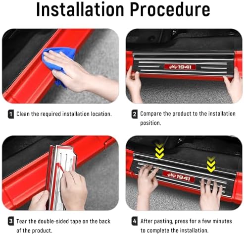2PCS Door Sill Guards for Jeep 2018-2026 Wrangler JL JLU & 2020-2026 Gladiator - Image 6