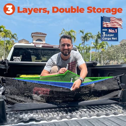 3-Layer Cargo Net for Chevrolet Tahoe/GMC Yukon/Cadillac Escalade 2015-2020 - Image 2