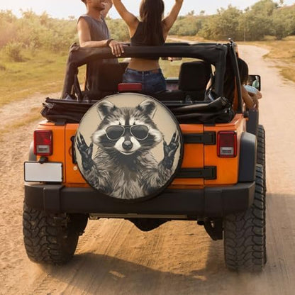 Delerain Funny Raccoon Spare Tire Cover - Image 4