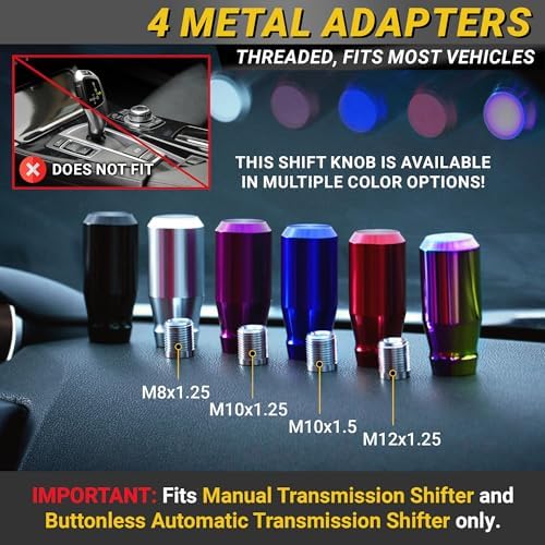 JDM Style Shift Knob for Gear Stick Shifter, 5 6 Speed Manual, Racing Red - Image 5