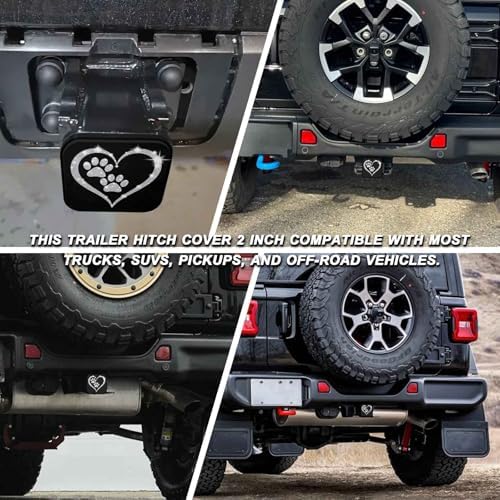 Trailer Hitch Cover 2 Inch Square Receiver Hitch Cover Rubber Tube Plug - Image 5