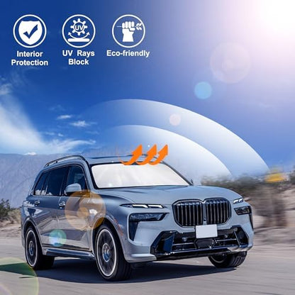 Windshield Sun Shade for 2021-2025 2026 BMW X7 3.0L xDrive40i - Image 6