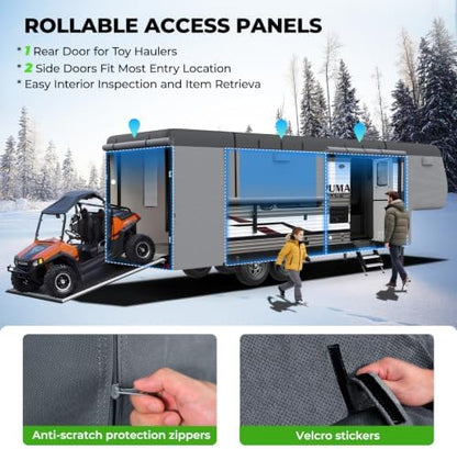 Fonzier 5th Wheel RV Cover, 9 Layers Heavy Duty RV Cover Fits 28.1-31FT - Image 6