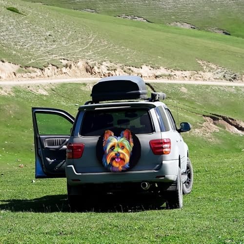 Colorful Giant Schnauzer Dog Spare Tire Cover Pet Animal Wheel Protectors - Image 5