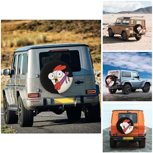 Funny Chicken Bro Spare Tire Cover Waterproof Wheel Cover 17 Inch Universal Fit - Image 4