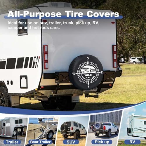 Explore Land Spare Tire Cover Fit Tire Diameters 26-27.75 inch - Image 2
