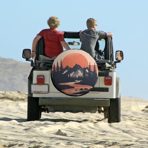 Camping Spare Tire Cover Mountain Adventure Universal Wheel Tire Cover - Image 6