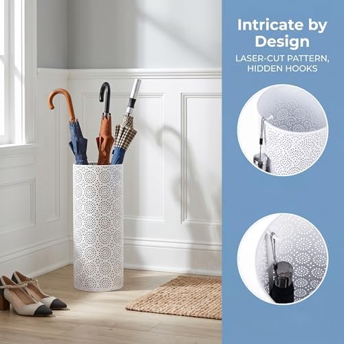 BEWBBAT Umbrella Stand Rack for Entryway, Free Standing Metal Umbrella Holder - Image 5