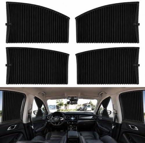 Car Side Window Sun Shade, Retractable Privacy Curtain by Unknown