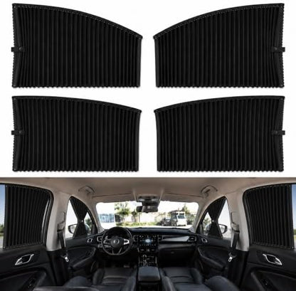 Car Side Window Sun Shade, Retractable Privacy Curtain by Unknown