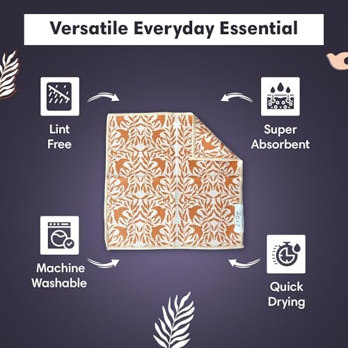 Double-Sided Microfiber Washcloths, Waffle Weave Kitchen Washcloths - Image 4