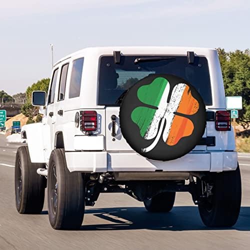 Irish Shamrock Spare Tire Cover Dust-Proof Wheel Tire Cover Fit Trailer - Image 3
