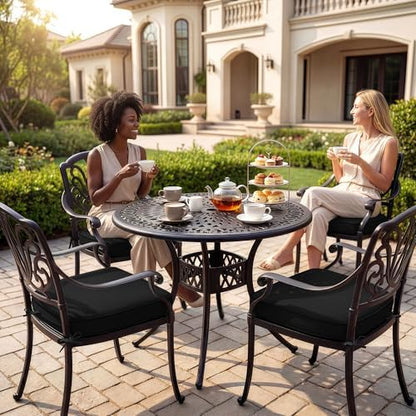 Outdoor Chair Cushions Set of 4: Waterproof & Fade Resistant Patio Furniture - Image 2