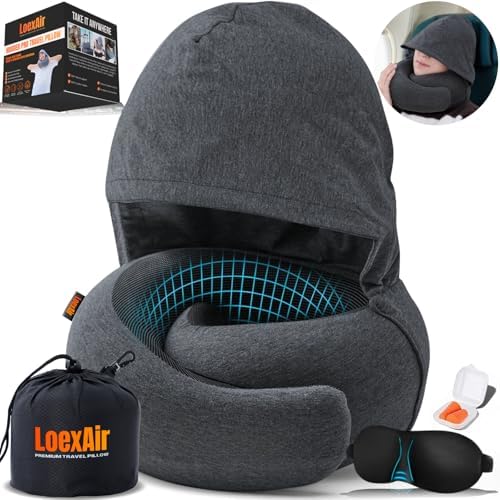 LOEXAIR™ Hooded Pro Travel Pillow by LoexAir