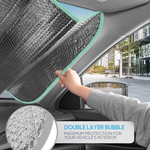 BDK Crystal Mermaid Car Windshield Sun Shade Accordion Folding Sunshade Blocks - Image 4
