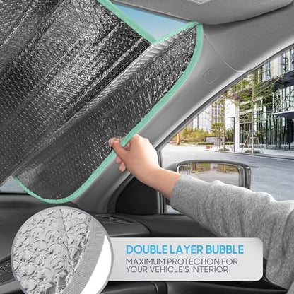 BDK Crystal Mermaid Car Windshield Sun Shade Accordion Folding Sunshade Blocks - Image 4