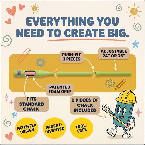 Sidewalk Chalk Holder for Kids and Toddlers – Stand-Up Outdoor Chalk Stick - Image 3